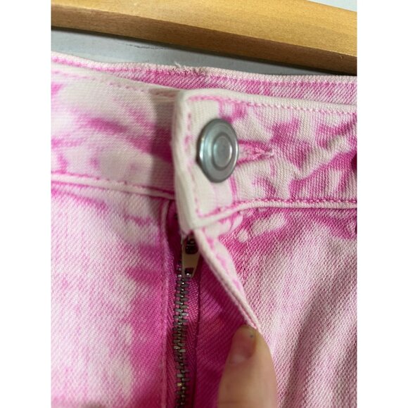 Retro Denim Jean Skirt Pink XL Western Boho Indie Folk Classic Chic Preppy 80s - Picture 5 of 10